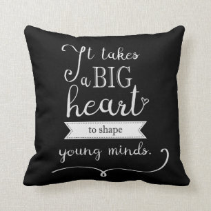 Coussin de "tableau" avec une citation pour des