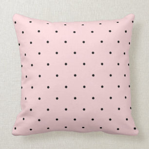 Coussin de taches de point de polka assez de noir