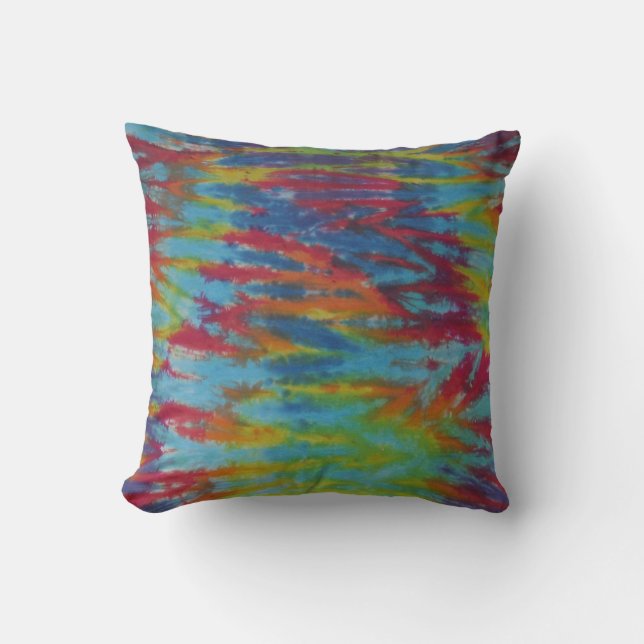 Coussin de teinture de tigre arc-en-ciel (Recto)