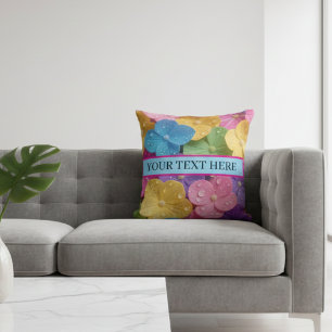 « Coussin de texte personnalisé – Votre message ic