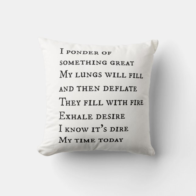 Coussin de textes d'autoradio pendant des ados (Recto)