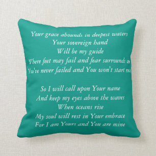Coussin de textes uni par Océan-Hillsong