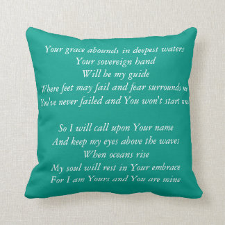 Coussin de textes uni par Océan-Hillsong
