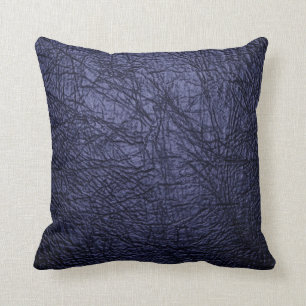 coussin de texture de cuir de bleu marine