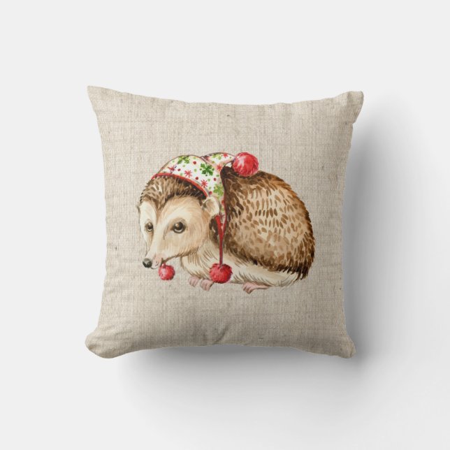 coussin de toile de coussin de regard de hérisson (Recto)