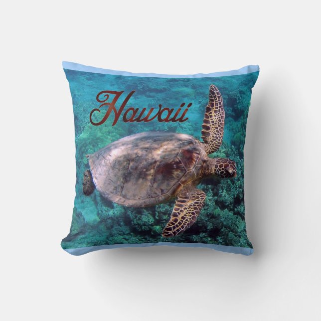 Coussin de tortue d'Hawaï (Recto)