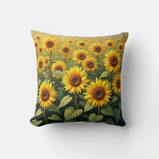 Coussin de tournesol ou coussin