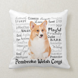 Coussin de traits de corgi