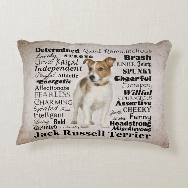 Coussin de traits de Jack Russell (Dos)