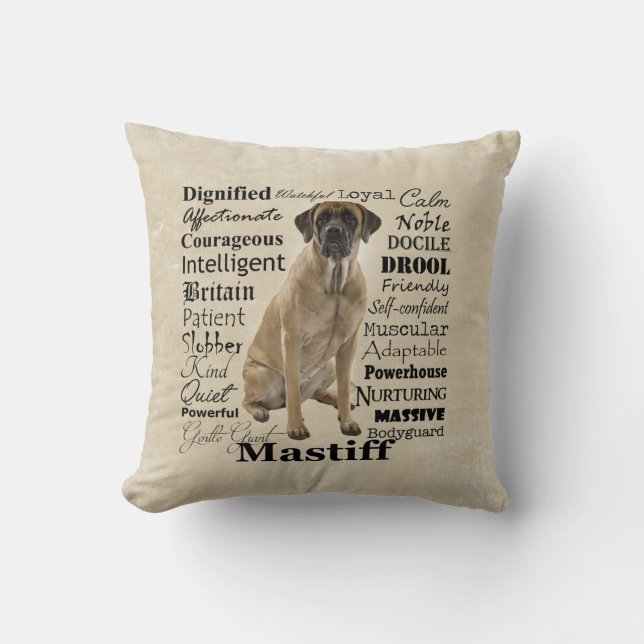 Coussin de traits de mastiff (Recto)