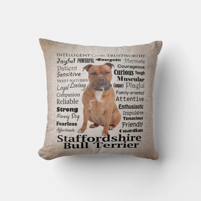 Coussin de traits de Staffie (Recto)