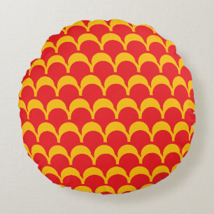 coussin de tuiles rousses