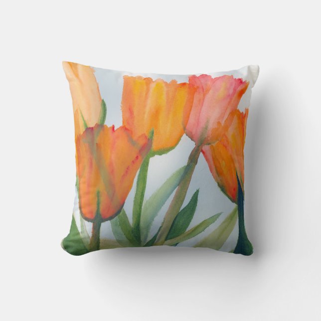 Coussin de tulipes orange (Recto)