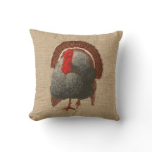 Coussin de Turquie vintage sur le faux Burlap