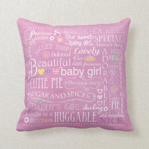 Coussin de typographie de bébé