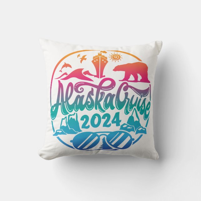 Coussin de vacances de bateau de croisière Alaska (Recto)