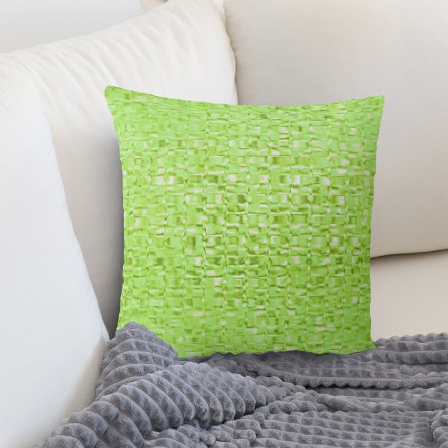 Coussin de verre Abstrait vert citron (Créateur téléchargé)
