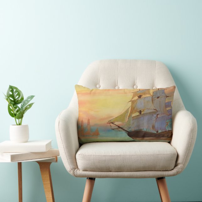 Coussin de voiliers, illustration originale présen (Chaise)