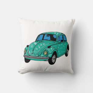 Coussin de voiture hippie bleu