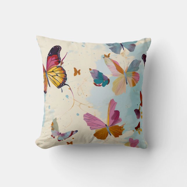 Coussin de vol de papillon gracieux - Vibrant (Recto)