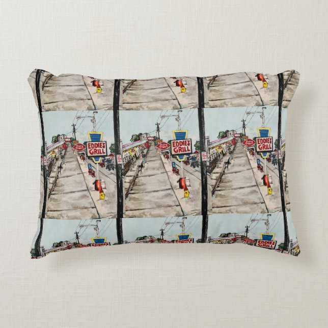 Coussin "de vue de rue de Genève-Sur-Le-Lac" (Devant)