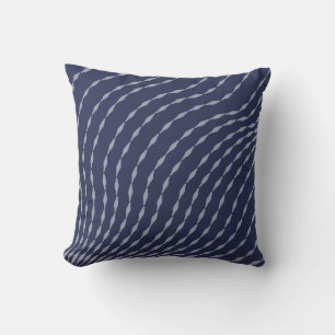 Coussin de Whisper de marée : Flower Indigo Dreams