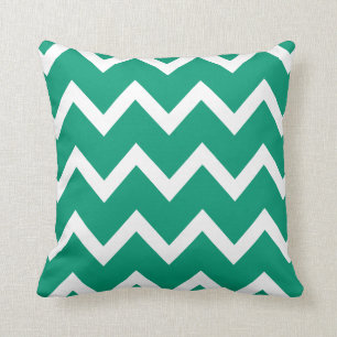 Coussin de zigzag avec le vert vert Chevron