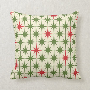 Coussin Débuts de Noël modernes du Moyen-siècle