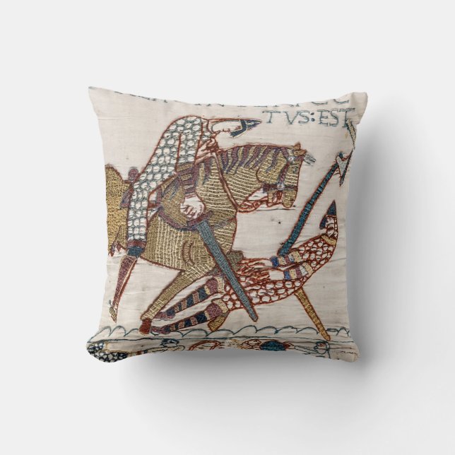 Coussin Décès du roi Harold (Tapisserie de Bayeux) (Recto)