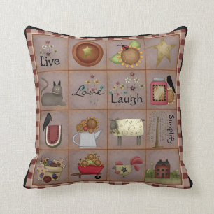Coussin d'échantillonnage de l'art de Country Pri