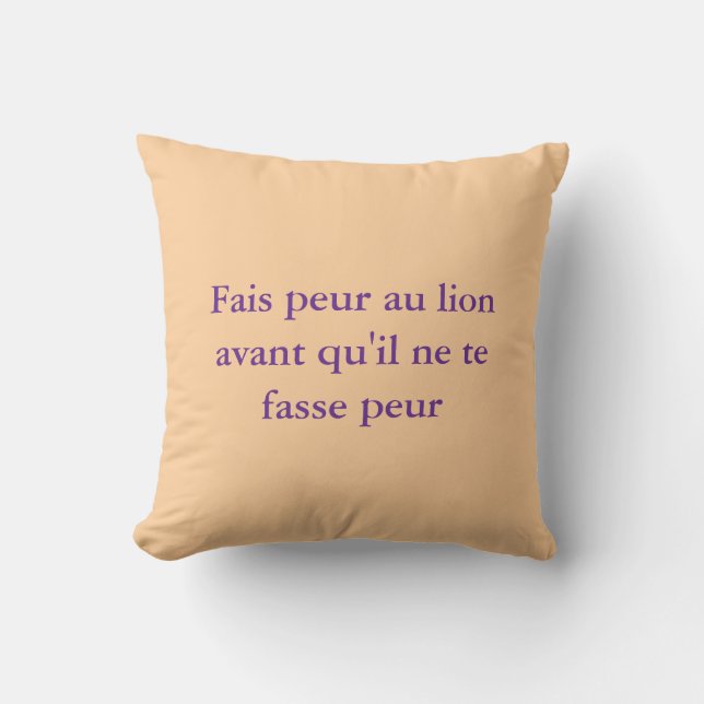 Coussin Déco Proverbe (Recto)