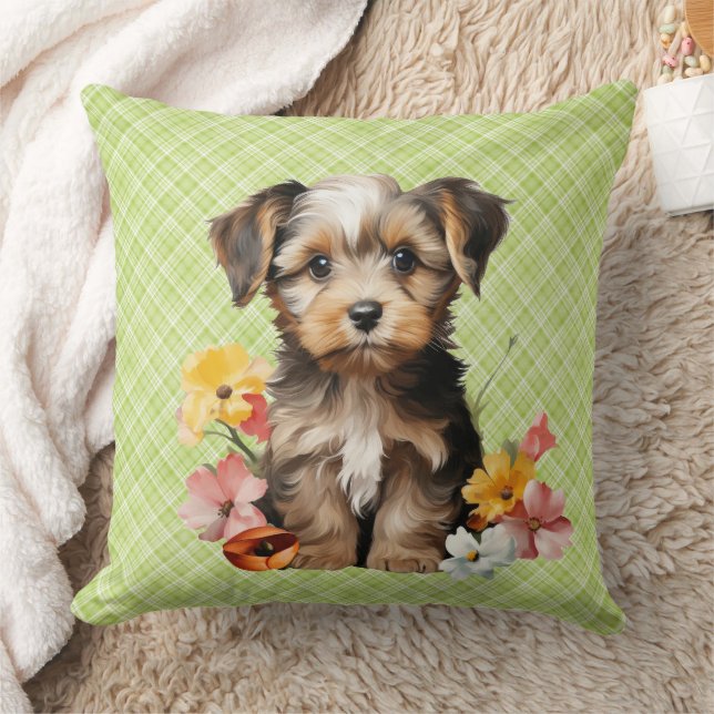 Coussin Décoquis avec chien et fleurs 🌸 🐶 (Couverture)