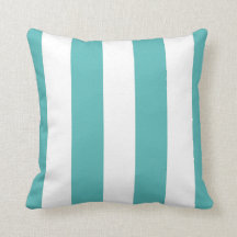 Décor à rayures turquoise et blanche