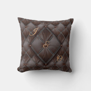 Coussin Décor académique en cuir 3D