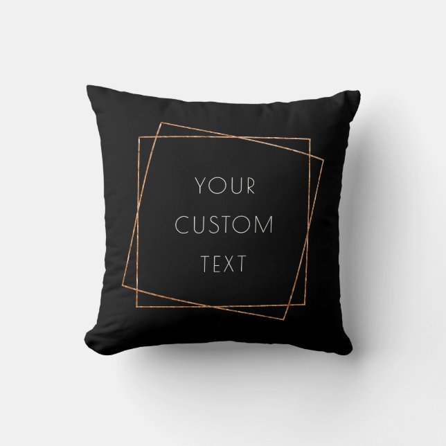Coussin Décor art déco noir et or (Recto)