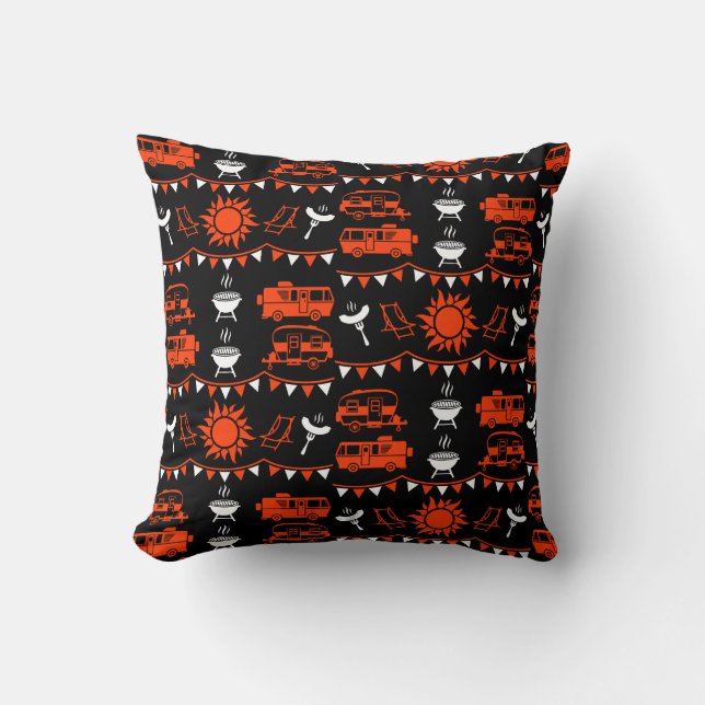 Coussin Décor camping Caravan (Recto)