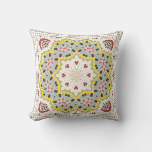 Coussin Décor coloré sur arrière - plan blanc,