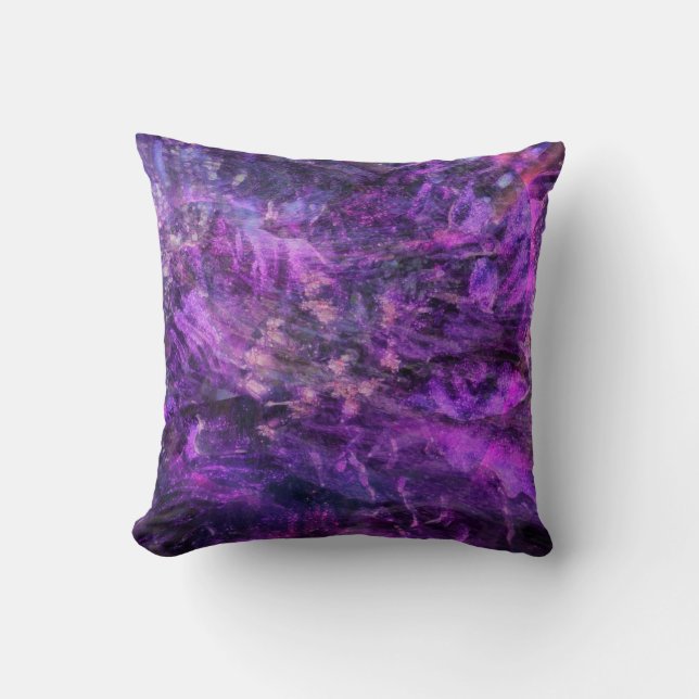 Coussin Décor Cosmique Lavande Foncé (Recto)