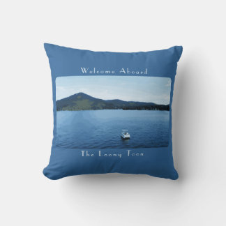 Coussin Décor de bateau coloré personnalisé Pontoon Lake