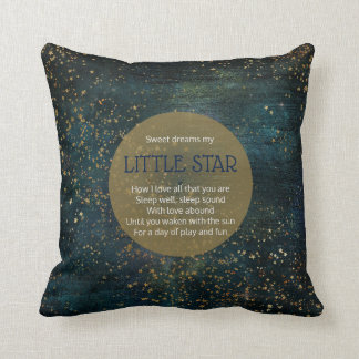 Coussin Décor de crèche d'affiche de poème de ciel