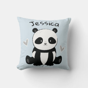 Coussin Décor de crèche personnalisé par ours panda