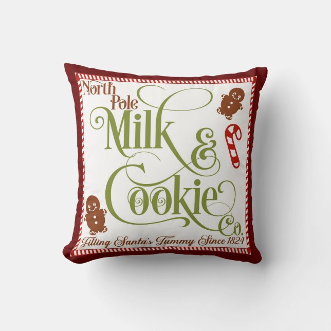 Coussin Décor de la maison de Noël du Pôle Nord (Recto)