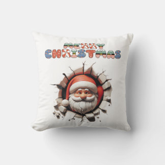Coussin Décor de la maison de Noël Père Noël 3D