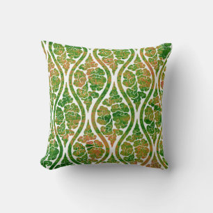 Coussin Décor de maison élégant en damassé vert