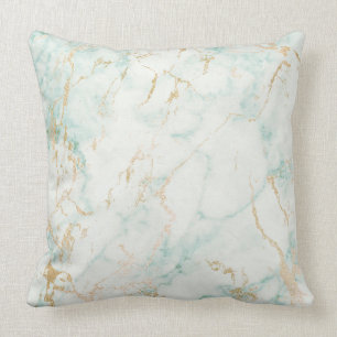 Coussin Décor de marbre fascinant de vert de menthe de