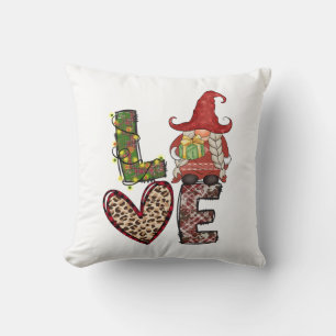 Coussin Décor de Noël Amour Gnomes