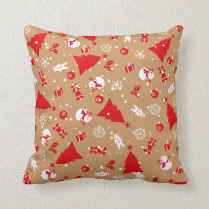 Coussin Décor de Noël et ornements motif