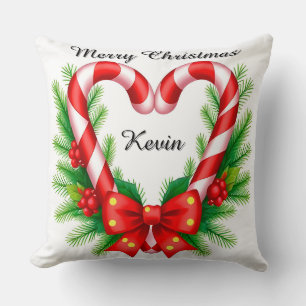 Coussin Décor de Noël festif avec Sucres de canne