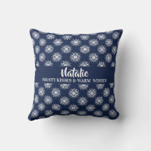 Décor de Noël Flocon de Neige Bleu Poussiéreux