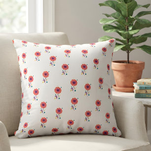 Coussin Décor de nurserie bohème floral fantaisiste